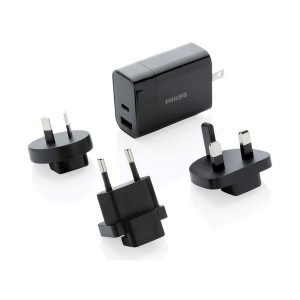 Universal Travel Power Adapter Philips Black 30 W