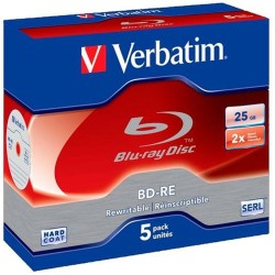 Blu-ray BD-RE Verbatim Datalife 5 Unités 25 GB 6x