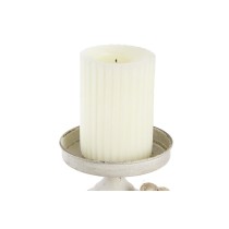 Bougeoir DKD Home Decor 13 x 13 x 17,5 cm Métal Blanc