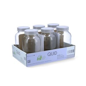 Topf Quid Moss Grau Glas 1 L (Pack 6x)