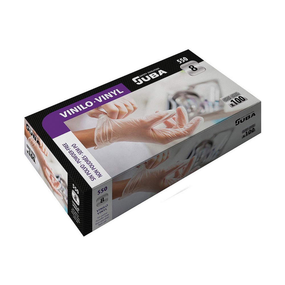 Disposable Vinyl Gloves JUBA 7 Box Powder-free (100 Units)