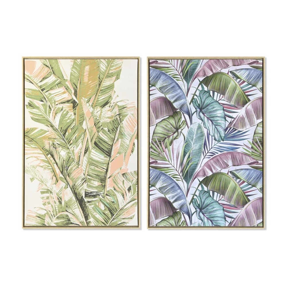 Cadre DKD Home Decor 84 x 4,5 x 123 cm Palmiers Tropical (2 Unités)