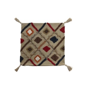 Housse de coussin DKD Home Decor Multicouleur Frange 50 x 1 x 50 cm