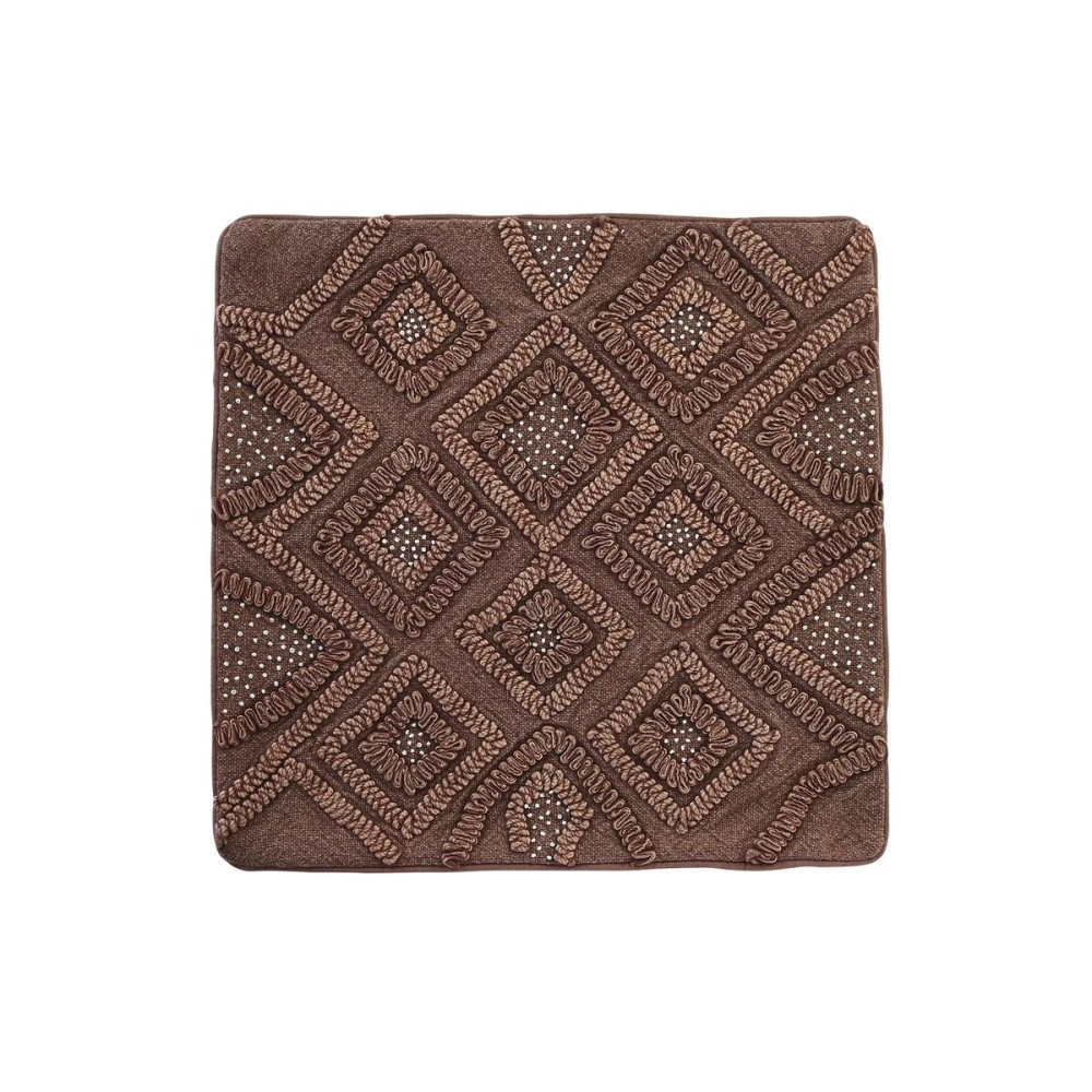 Cushion cover DKD Home Decor Brown Rhombus 50 x 1 x 50 cm