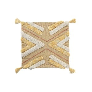 Cushion cover DKD Home Decor Yellow 50 x 1 x 50 cm