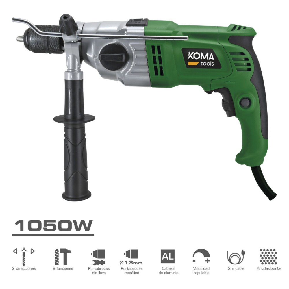 Drill and accessories set Koma Tools 1050 W 220-240 V