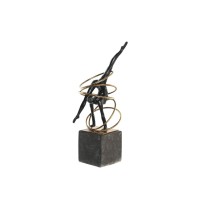 Deko-Figur DKD Home Decor Schwarz Gold Metall Harz Turner Moderne (17 x 14 x 42,5 cm)