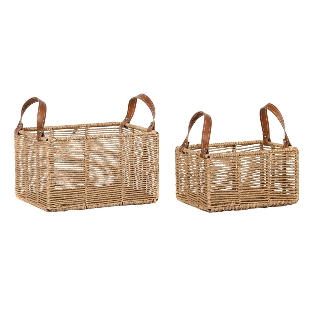 Set de basket DKD Home Decor Métal Corde Boho (36 x 27 x 33 cm) (36 x 27 x 20 cm)