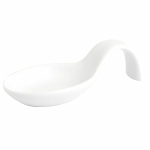 Cocktail Spoon Quid Chef Ceramic White 10 x 5 cm (12 Units) (Pack 12x)