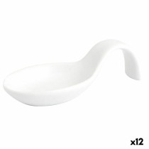 Cuillère à Cocktail Quid Chef Céramique Blanc 10 x 5 cm (12 Unités) (Pack 12x)