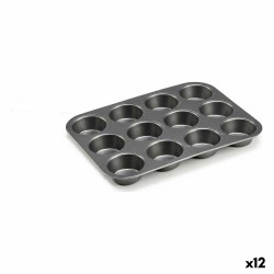 Baking Mould Kinvara CK57179 Dark grey Metal Carbon steel 20 x 2 x 26 cm (12 Units)