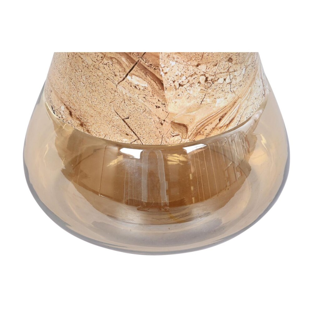 Table d'appoint DKD Home Decor Verre Bicolore Fer 50 x 50 x 49 cm