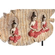 Deko-Figur DKD Home Decor 38 x 6 x 29,5 cm Rot Buddha grün Orientalisch (2 Stück)