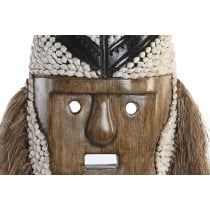 Deko-Figur DKD Home Decor natürlich Weiß Muscheln Maske (30 x 10 x 60 cm)