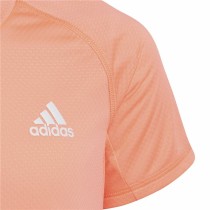 Kurzarm-T-Shirt für Kinder Adidas Aeroready Three Stripes Lachsfarben