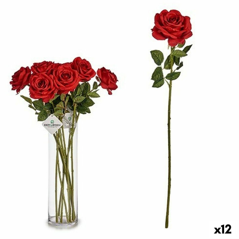 Branche Papier Plastique 65 cm Rose (12 Unités)