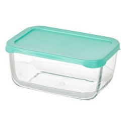 Boîte à lunch Pasabahce Snow Vert Transparent verre Polyéthylène 790 ml 16,3 x 7,4 x 11,4 cm (12 Unités)