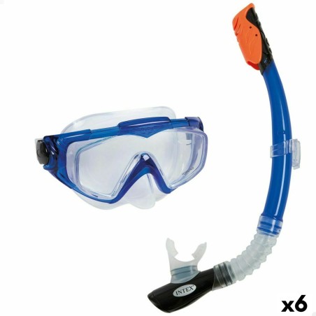 Taucherbrille mit Schnorchel Intex Aqua Pro Blau