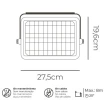 Applique LED EDM 31844 Noir 10 W 1150 Lm (6000 K)