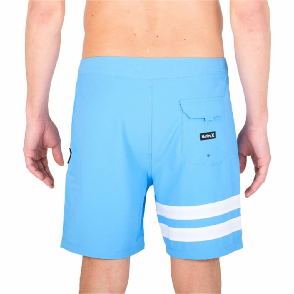 Men’s Bathing Costume Hurley Block Party 18" Sky blue