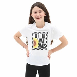 T shirt à manches courtes Enfant Vans Sunlit Crew Blanc