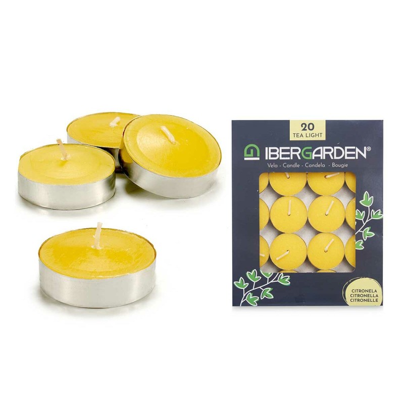 Ensemble de Bougies Citronnelle Jaune (12 Unités)