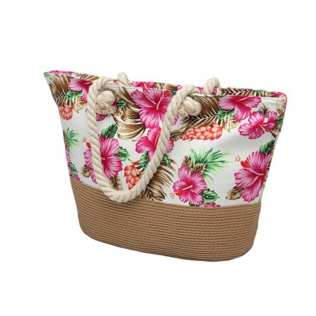 Shoulder Bag Pink Flowers