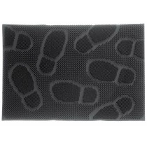 Doormat Pin Mat Black Natural rubber 60 x 40 cm