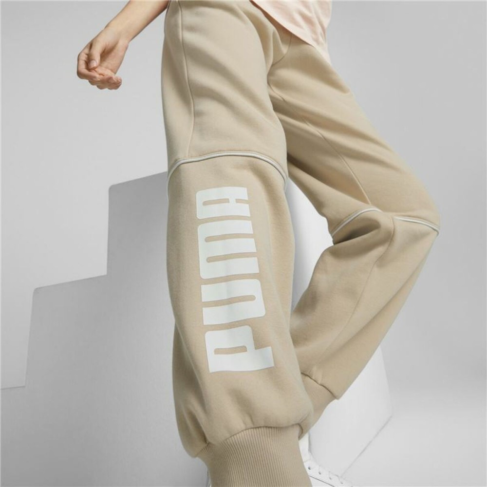 Adult's Tracksuit Bottoms Puma Colorblock  Beige Lady