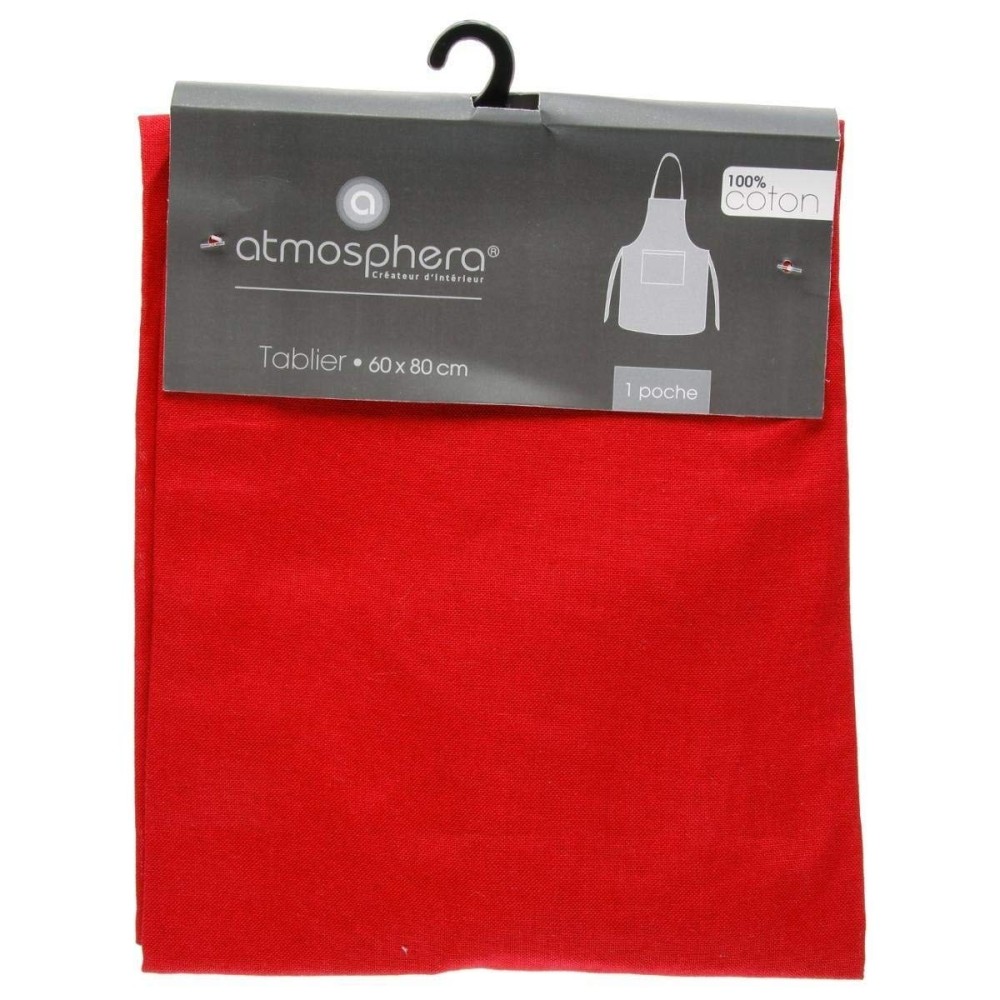 Tablier avec Poche Atmosphera Rouge Coton 60 x 80 cm