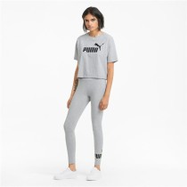 Leggings de Sport pour Femmes Puma Essentials Logo Gris clair