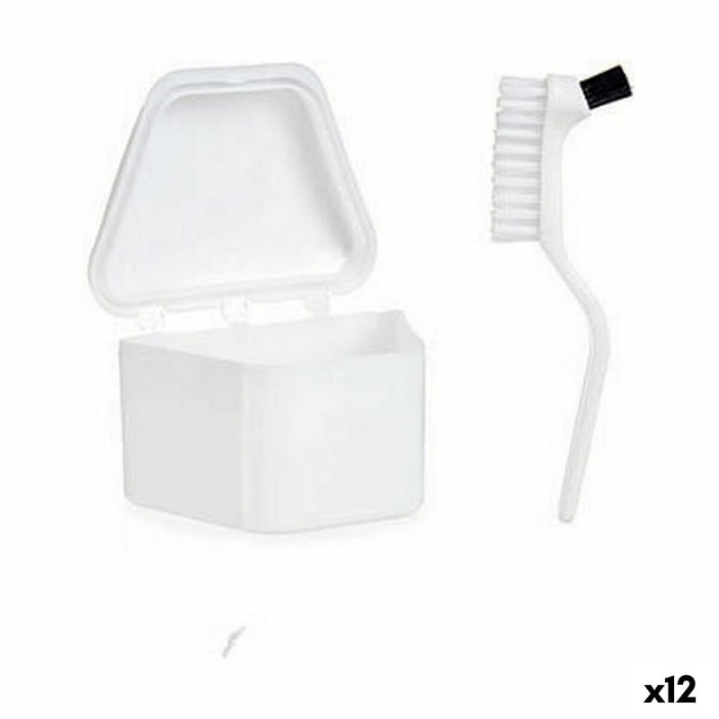 Set pour Dentiers Blanc polypropylène (12 Unités)