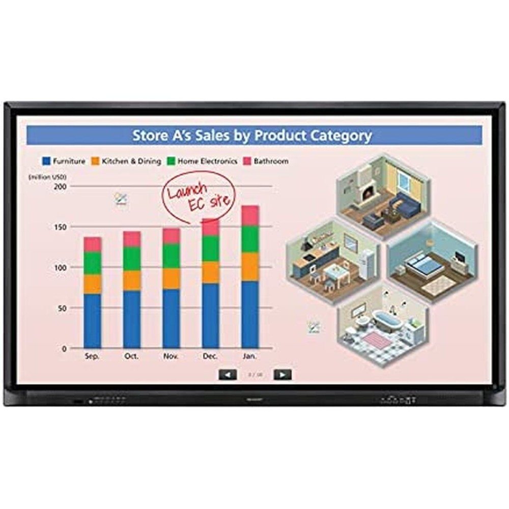 Monitor Videowall NEC PN-70HC1E 3840 x 2160 px 70" LCD