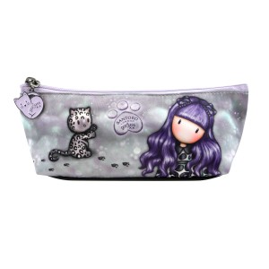 School Case Gorjuss Smitten kitten Black White (22.3 x 8.8 x 5.7 cm)