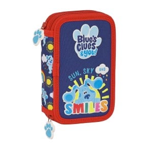 Doppel-Federtasche Blue's Clues Marineblau (28 Stücke)