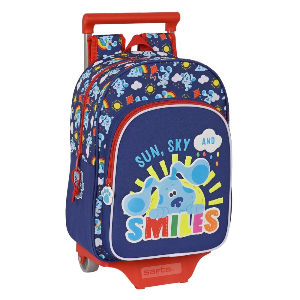 School Rucksack with Wheels Blue's Clues Navy Blue (26 x 34 x 11 cm)