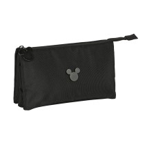 Dreifaches Mehrzweck-Etui Mickey Mouse Clubhouse Premium Schwarz 22 x 12 x 3 cm