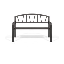 Bench with backrest Anthracite Iron (123 X 53 X 86 cm)