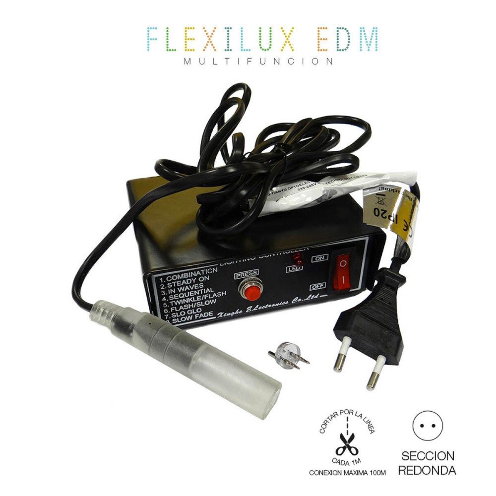 Programmeur EDM 71908 Flexilux Noir 100 m Multifonction