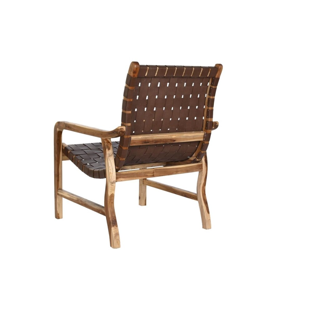 Armchair DKD Home Decor Brown Teak 66 x 73 x 96 cm