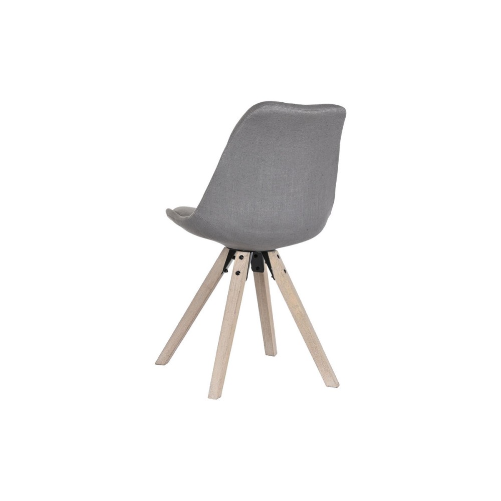 Dining Chair DKD Home Decor Polyester Dark grey Oak (48 x 44 x 84 cm)