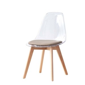 Dining Chair DKD Home Decor Beige Wood Polycarbonate 54 x 47 x 81 cm