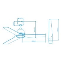 Deckenventilator EDM 33986 Java Weiß 60 W Ø 130 cm