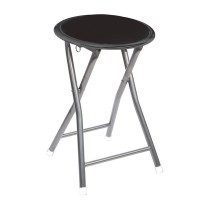 Tabouret Atmosphera Pliable Noir 30 x 30 x 45 cm