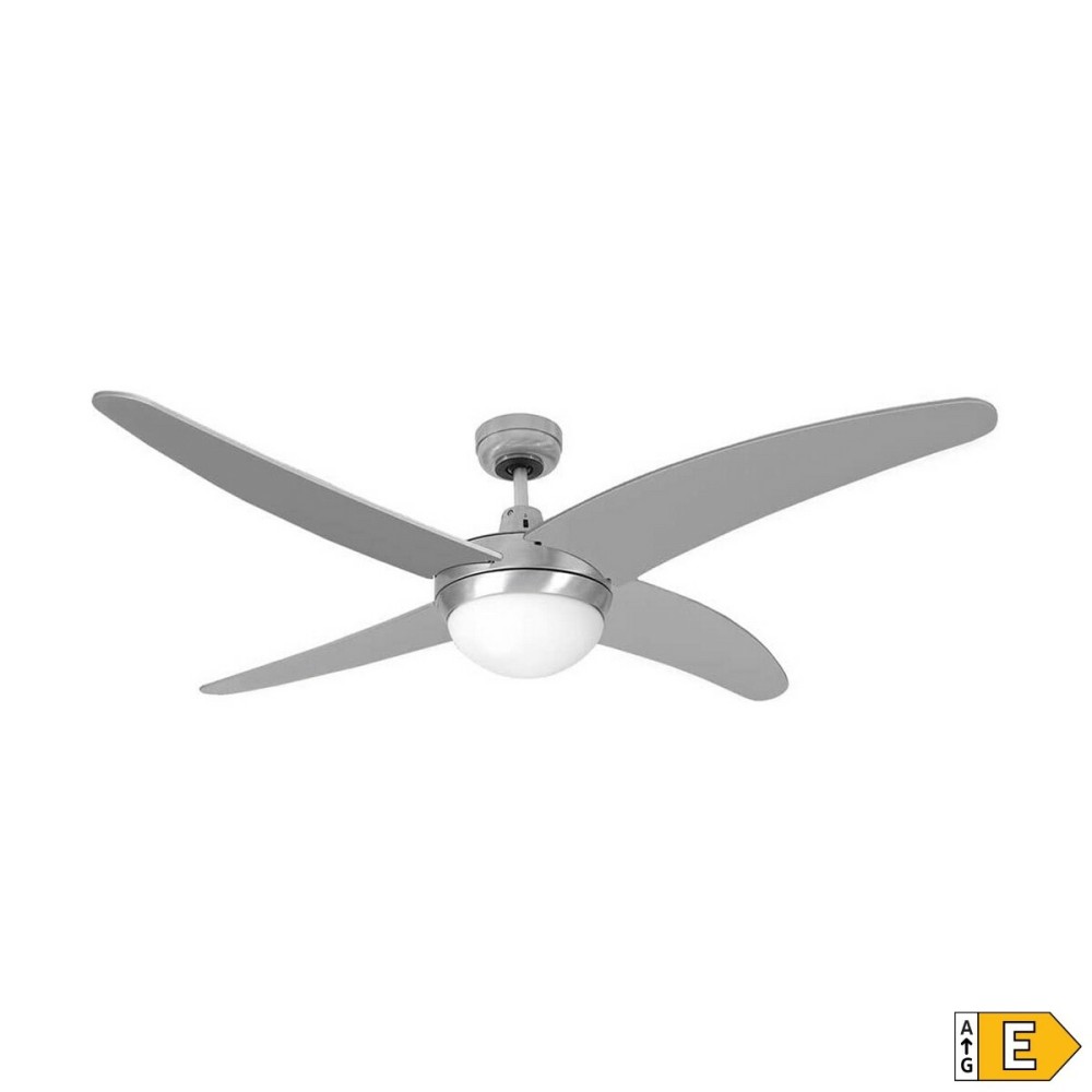 Ceiling Fan with Light EDM 33807 Caspio Silver 60 W