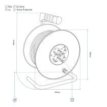 Extension EDM 20116 Black 50 m