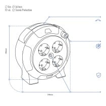 Extension EDM 20050 Red 5 m Cable