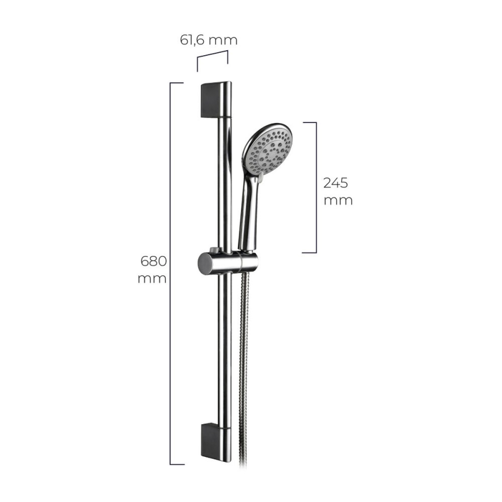 Colonne de douche EDM 01147 Acier inoxydable 61,6 x 68 cm Argenté