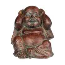 Figurine Décorative Atmosphera sabiduria santai 12 x 11 x 9,5 cm Marron Polyrésine