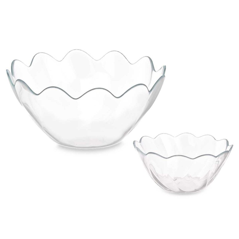 Set of bowls Pasabahce Hasir Transparent Glass (2 Units)